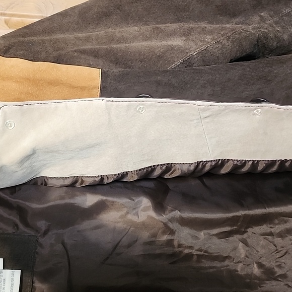 Michael Mims Kathy Cole Vintage Western Two Tone Suede Leather Coat Sz 1X - Picture 8 of 11